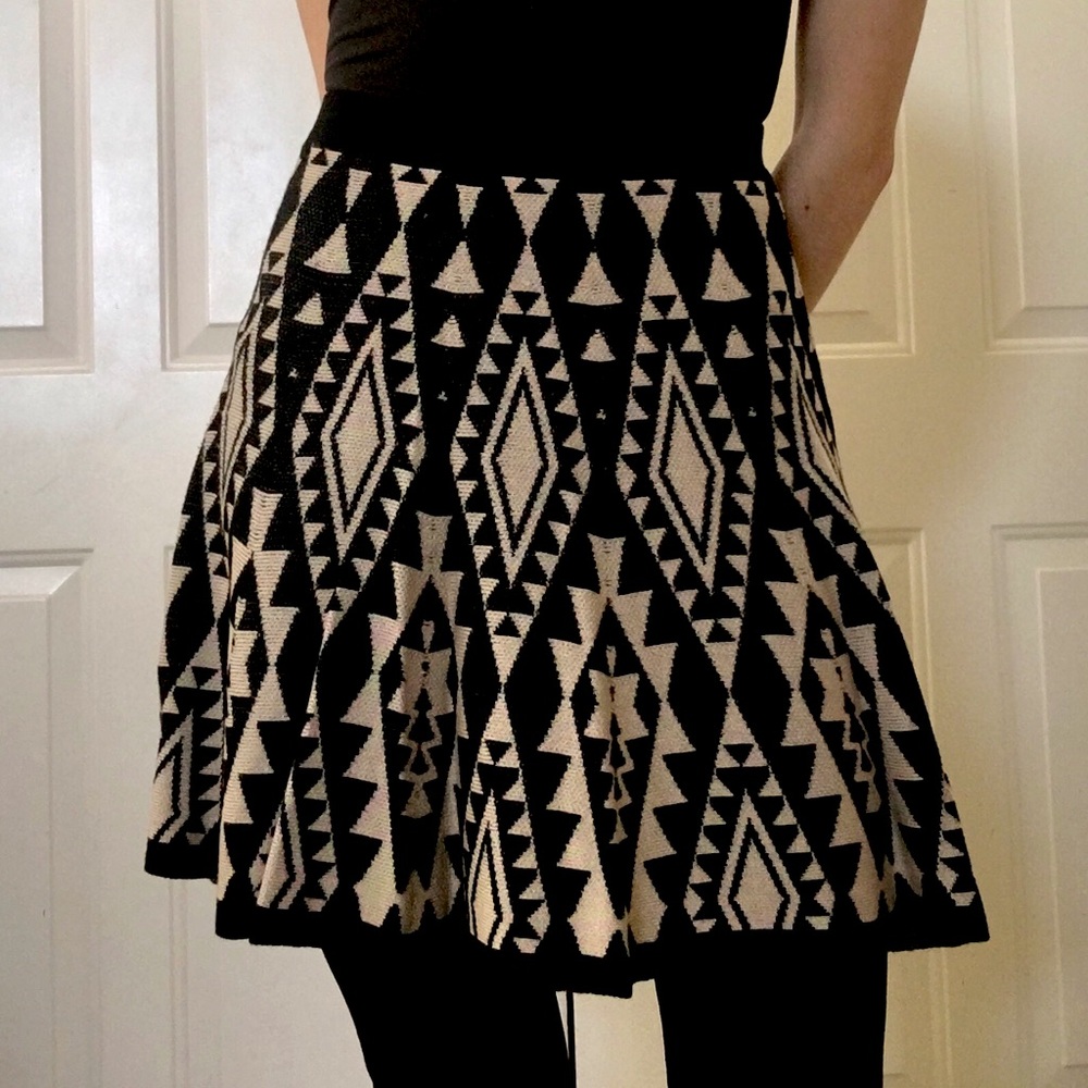 Boho Skater Skirt Knit Material